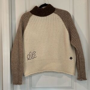 Krimson Klover Cream and Brown Sweater